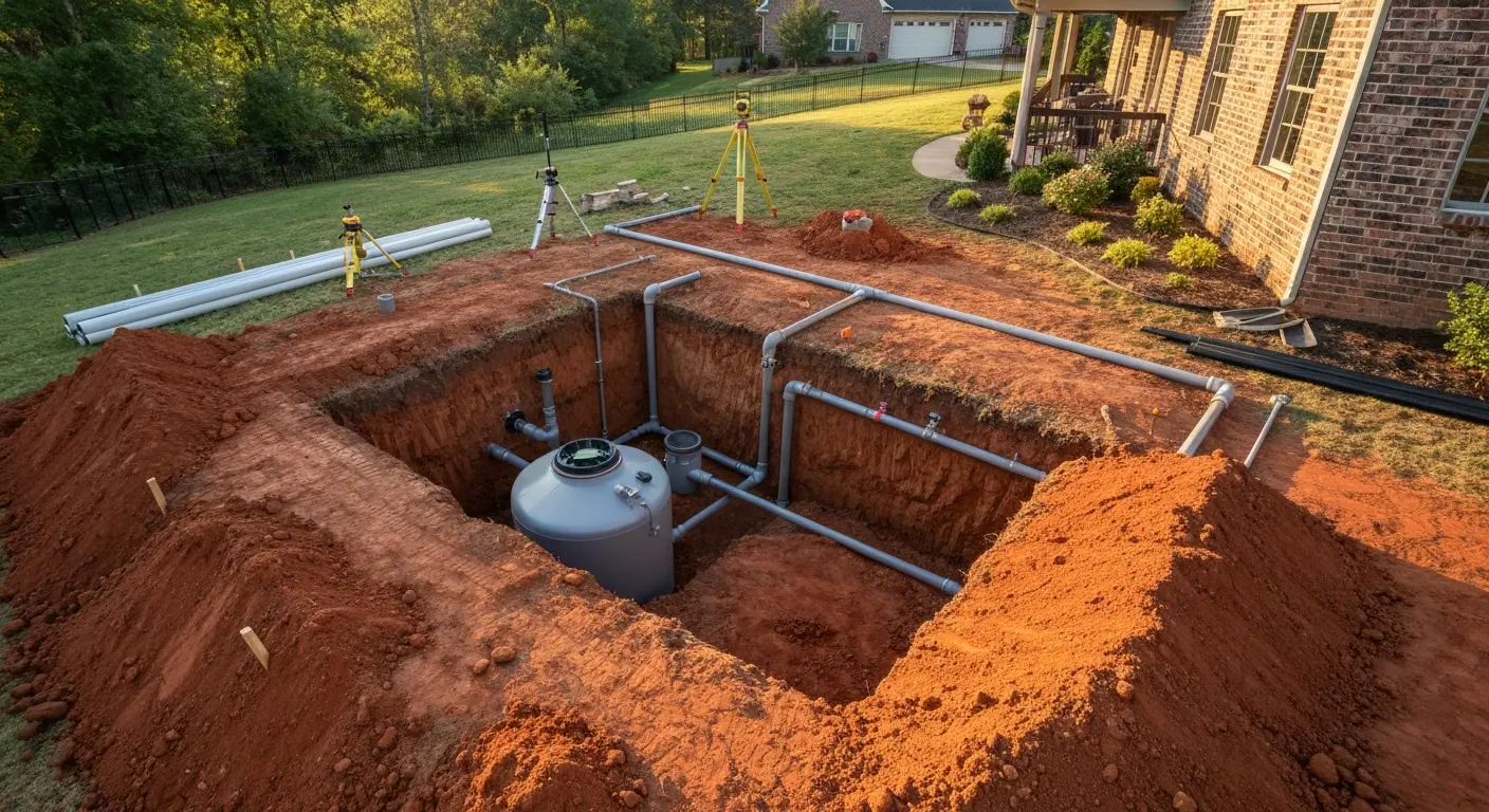 Septic system installation