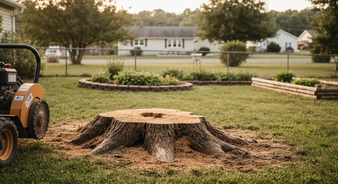 Stump grinding service