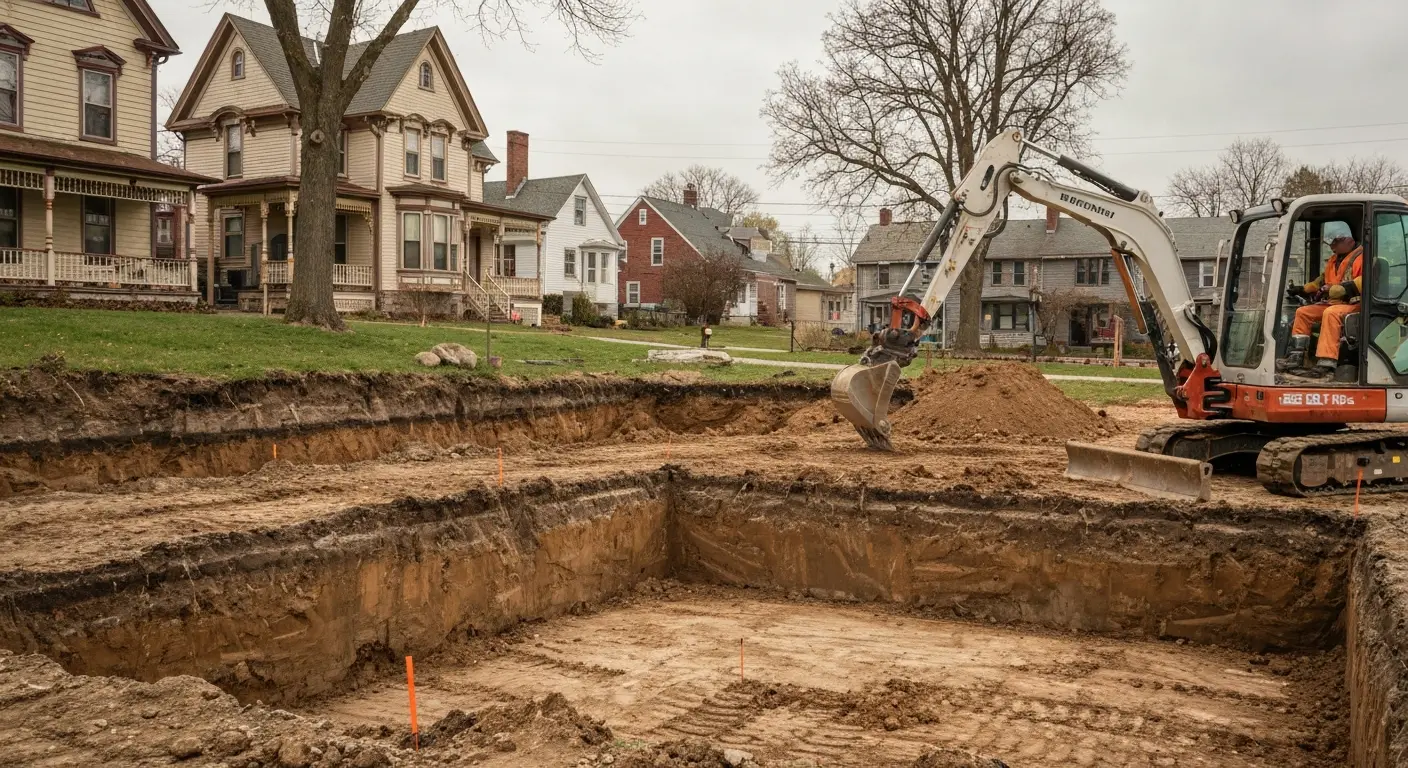 Basement excavation project