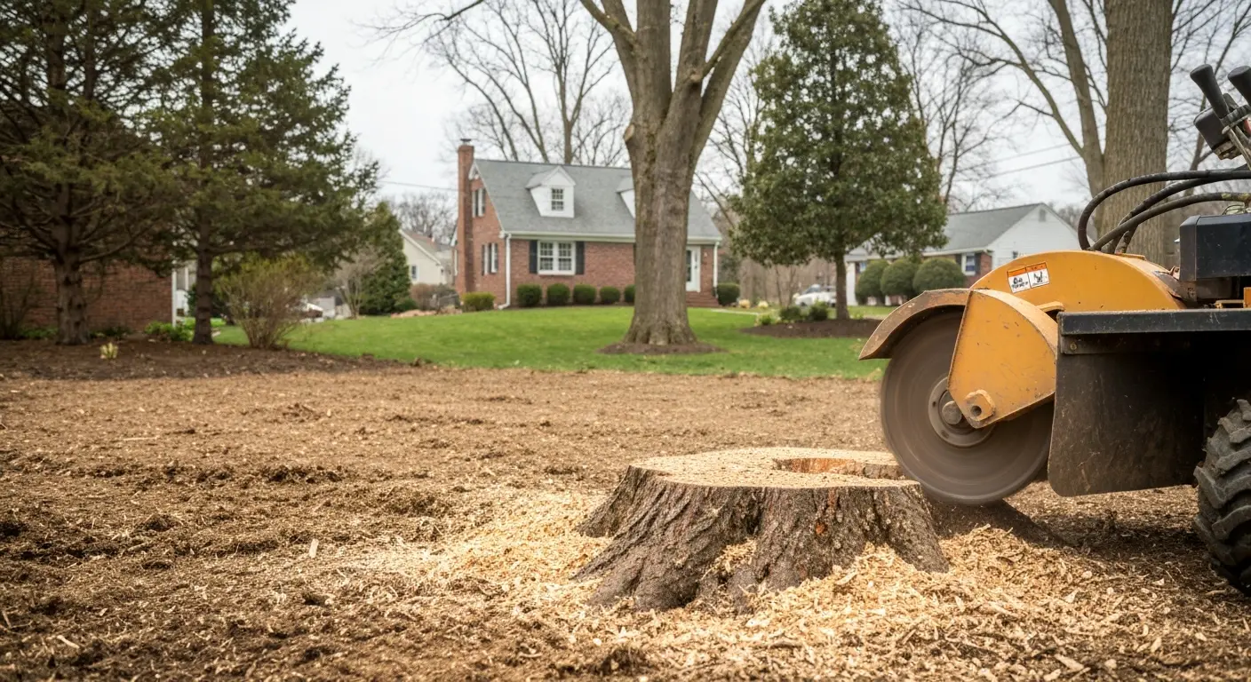 Stump grinding service
