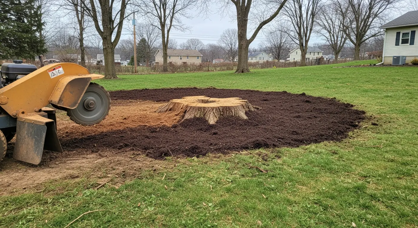 Stump grinding and root removal
