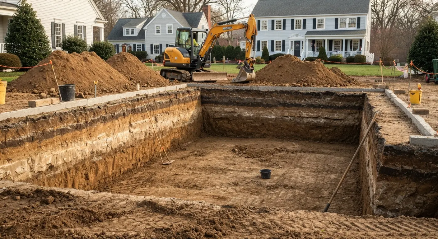 Basement excavation project