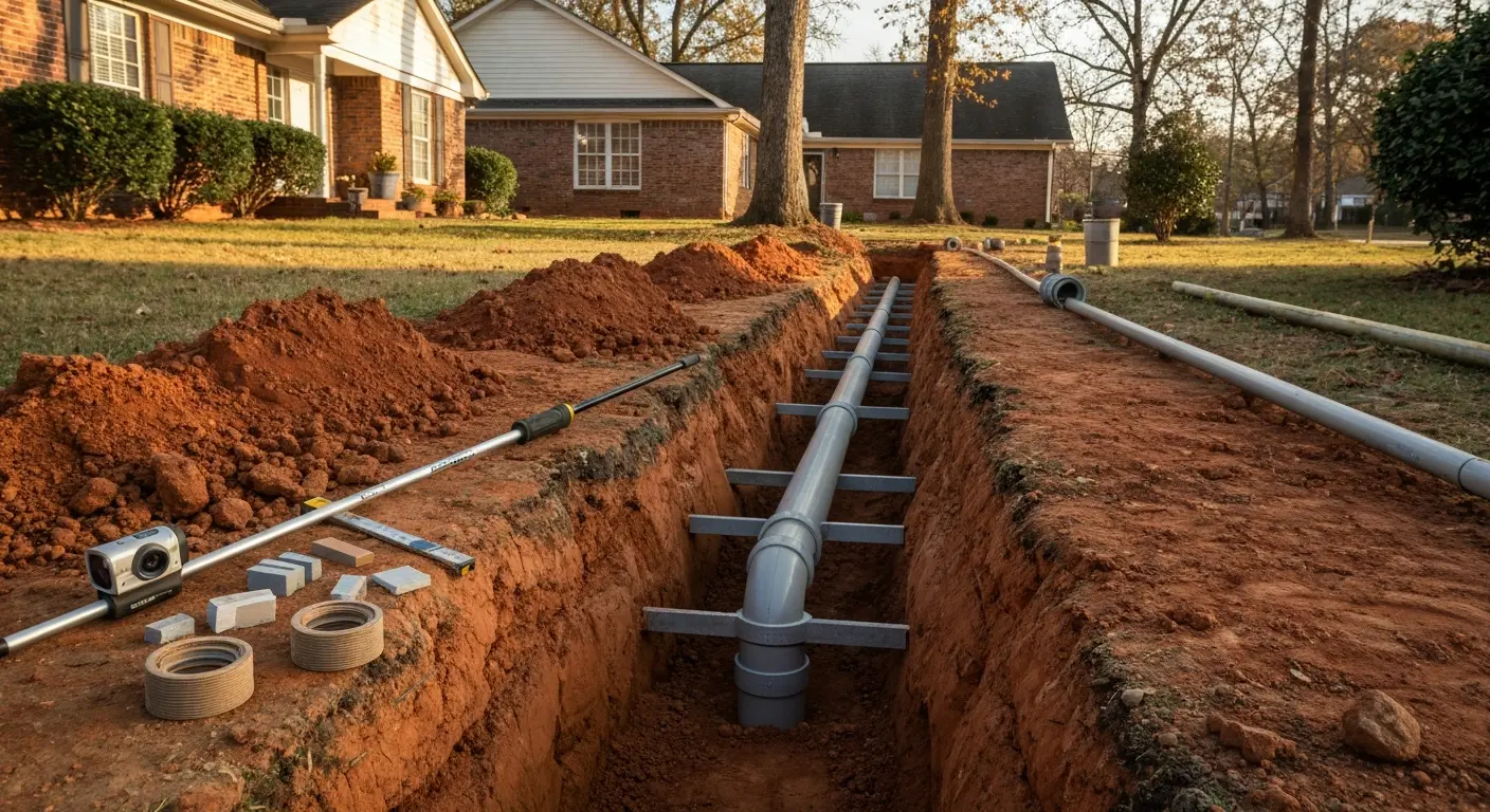 Sewer repair and replacement work