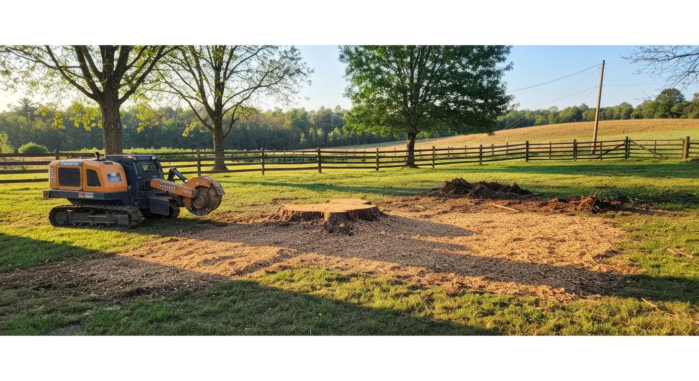 Stump grinding service