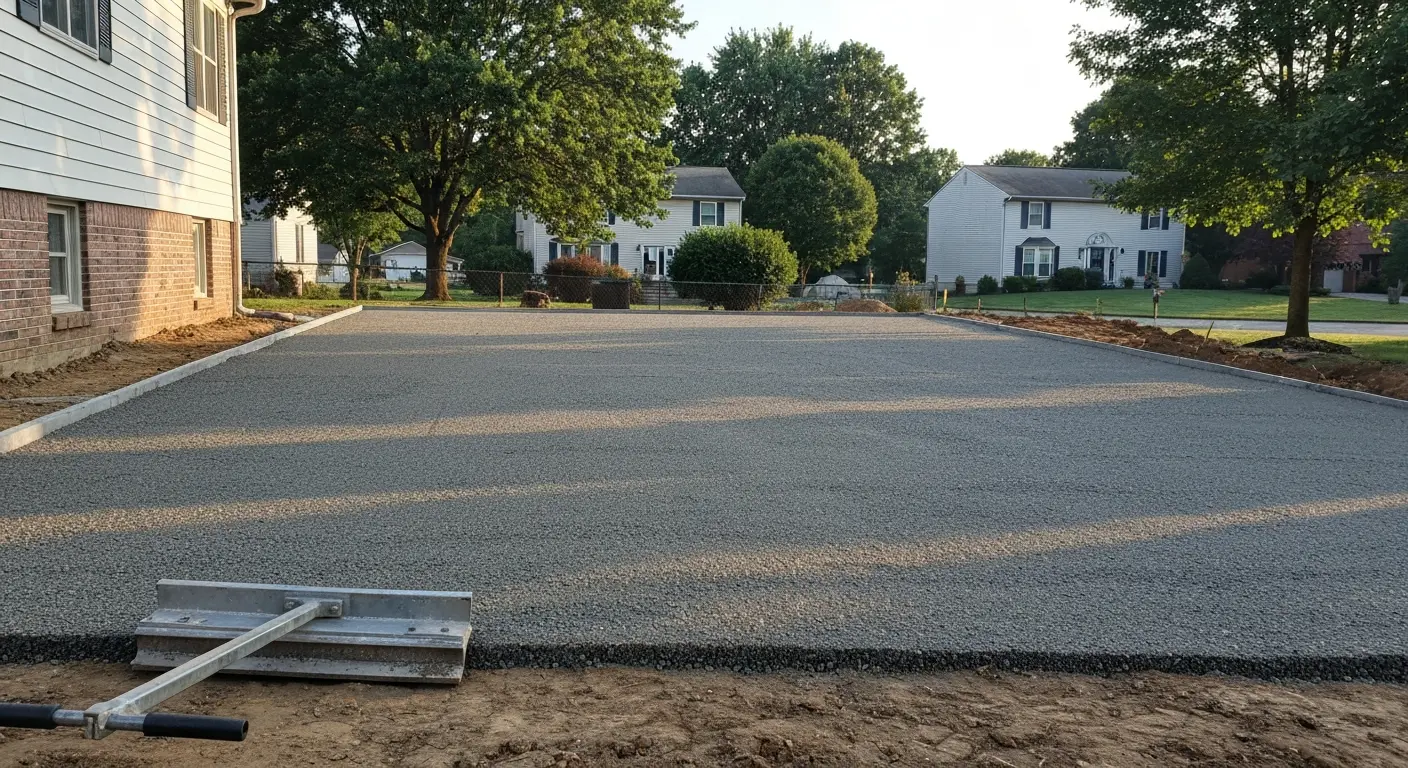 Driveway excavation and stone preparation