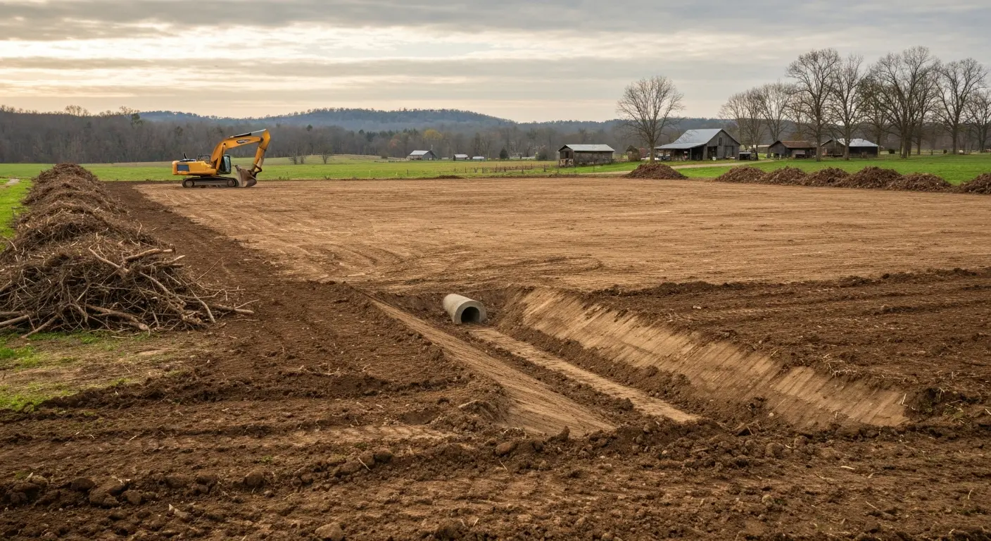 Land clearing and site work near Barkeyville PA
