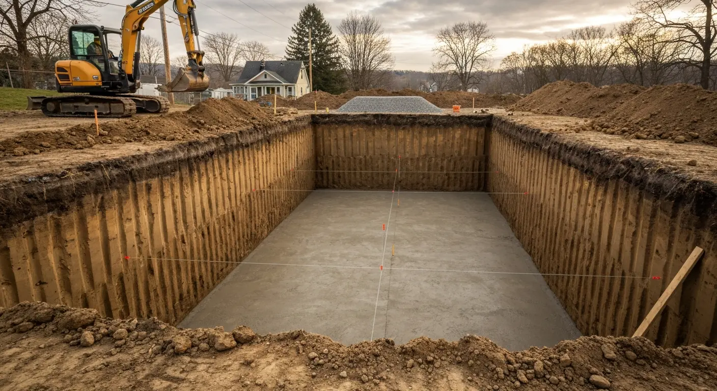 Basement excavation work in Venango County