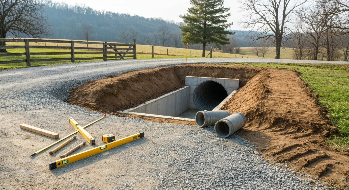 Culvert and drainage installation