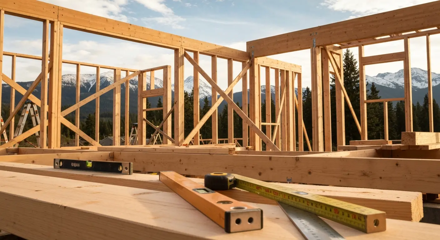 Custom mountain home construction