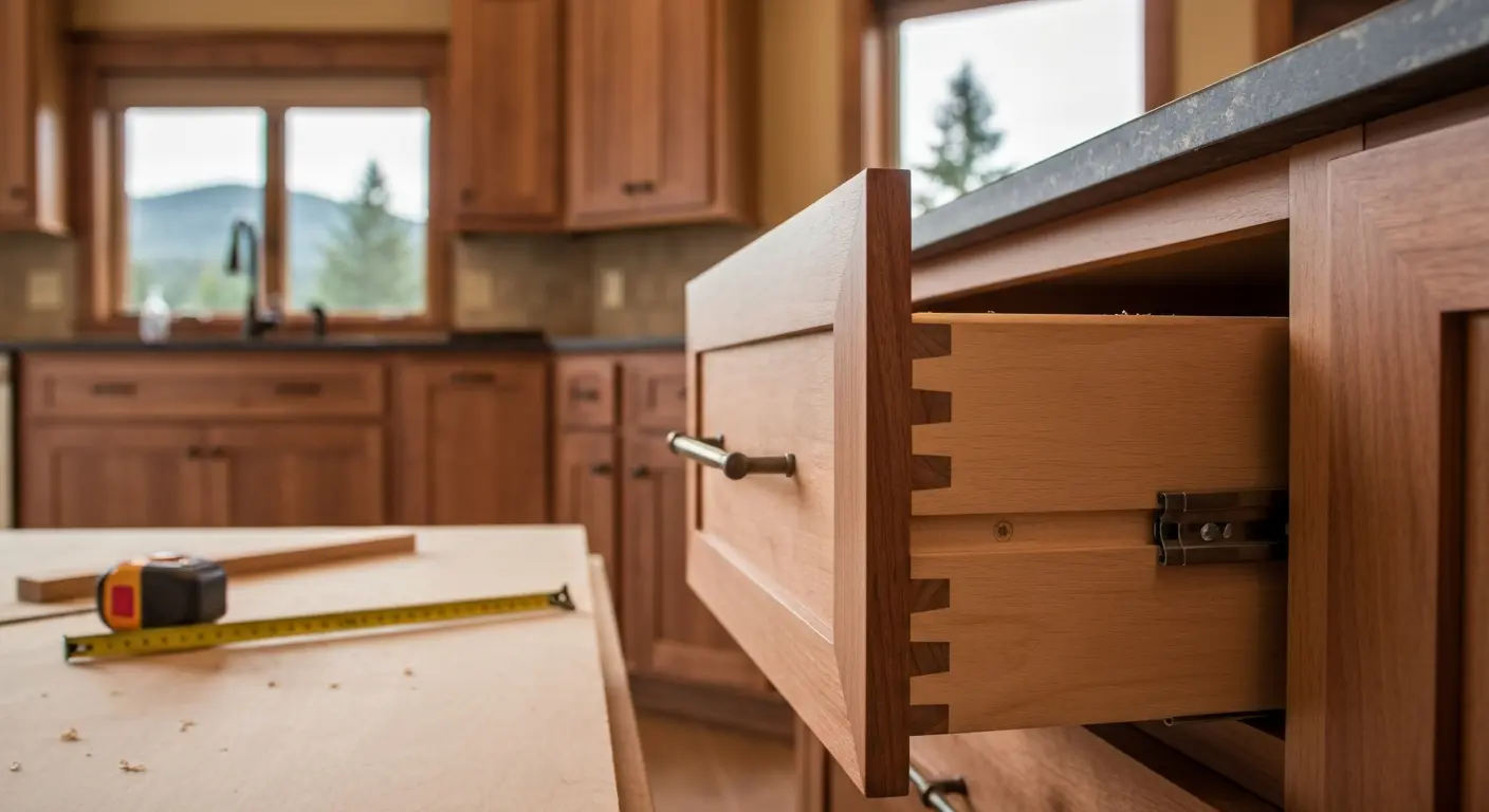 Custom kitchen cabinet installation
