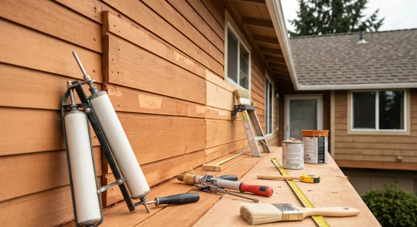 Partial siding repair work