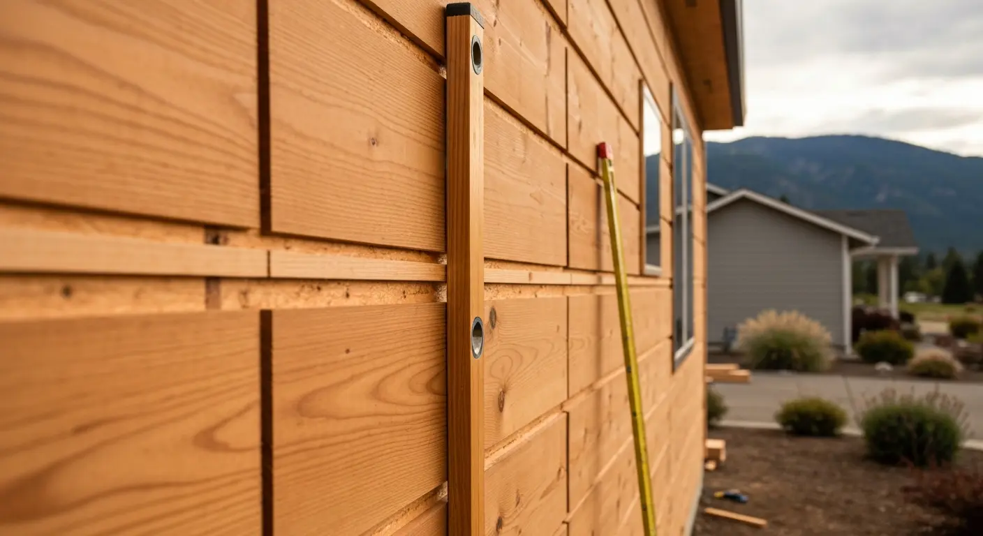 Cedar siding installation