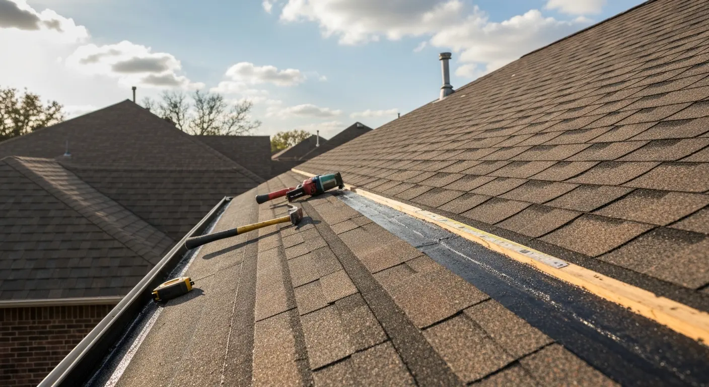Storm damage roof repair