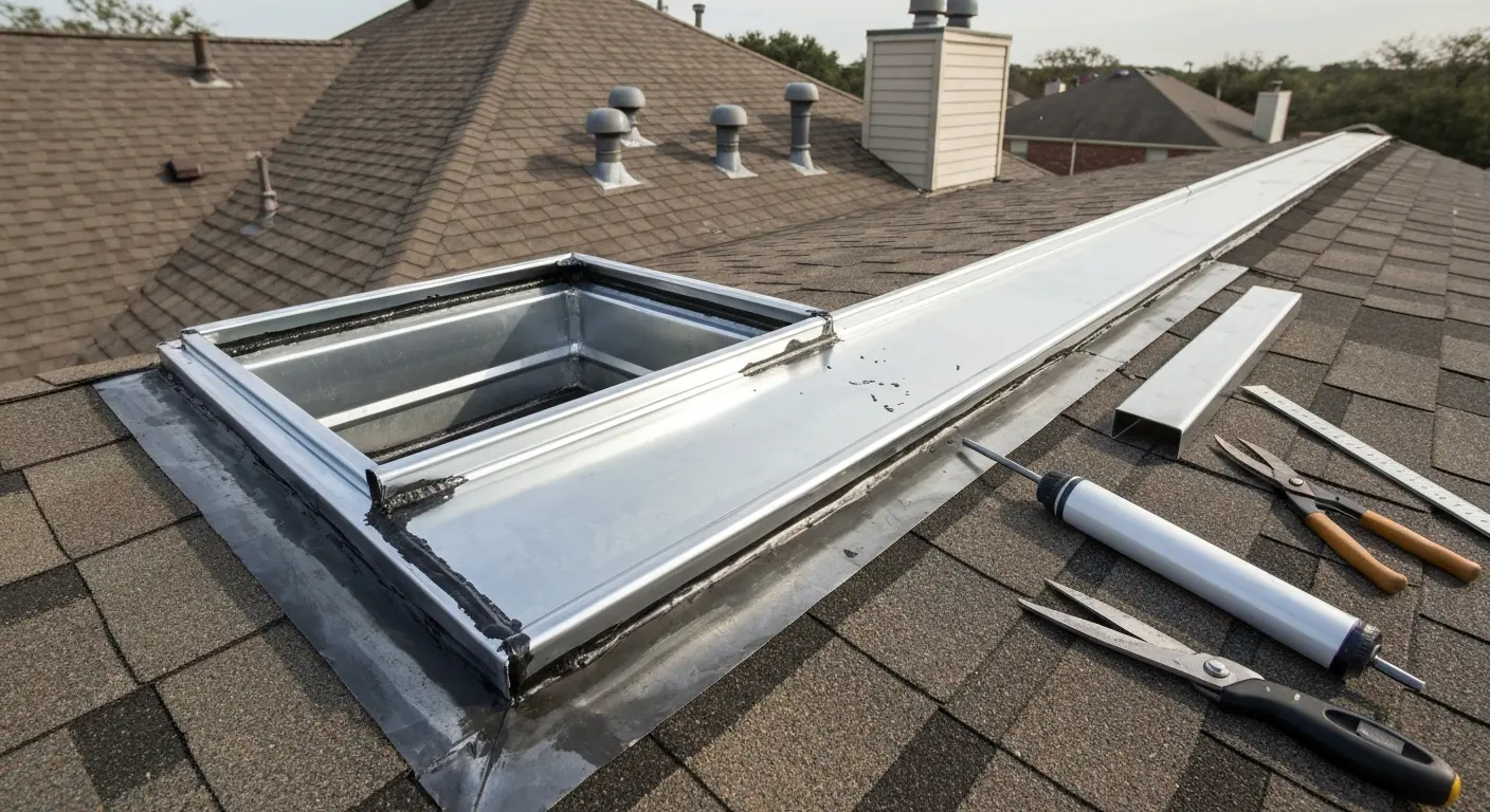 Roof flashing repair