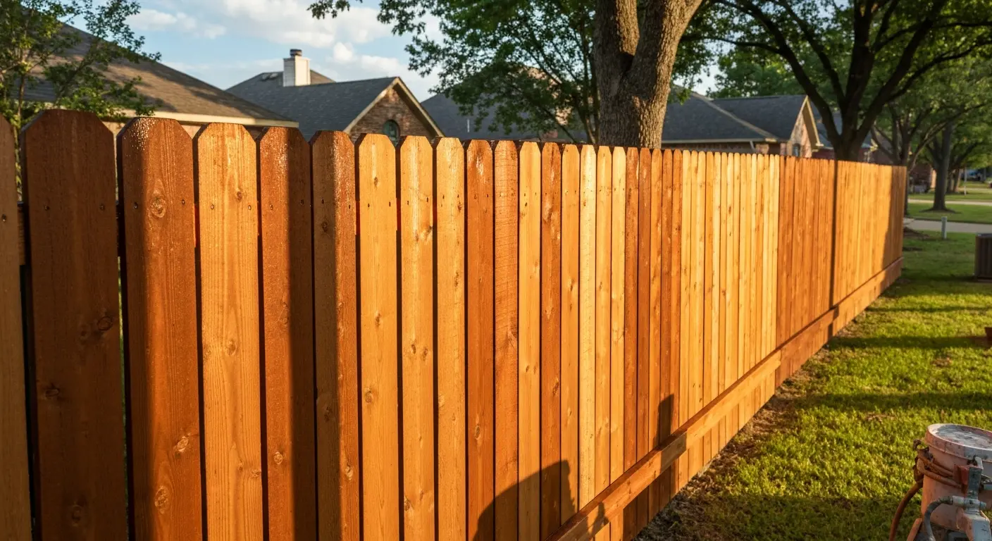 Residential fence staining project