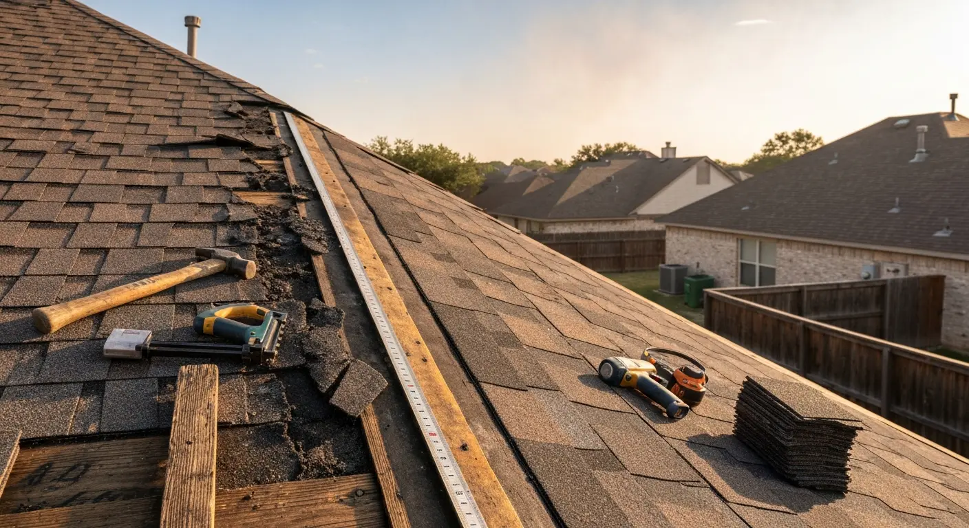 Thermal aging roof damage