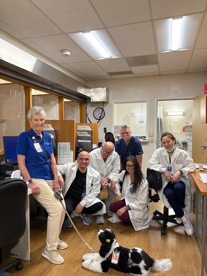 Carol and Snuggles, Scripps Health Therapy Dog