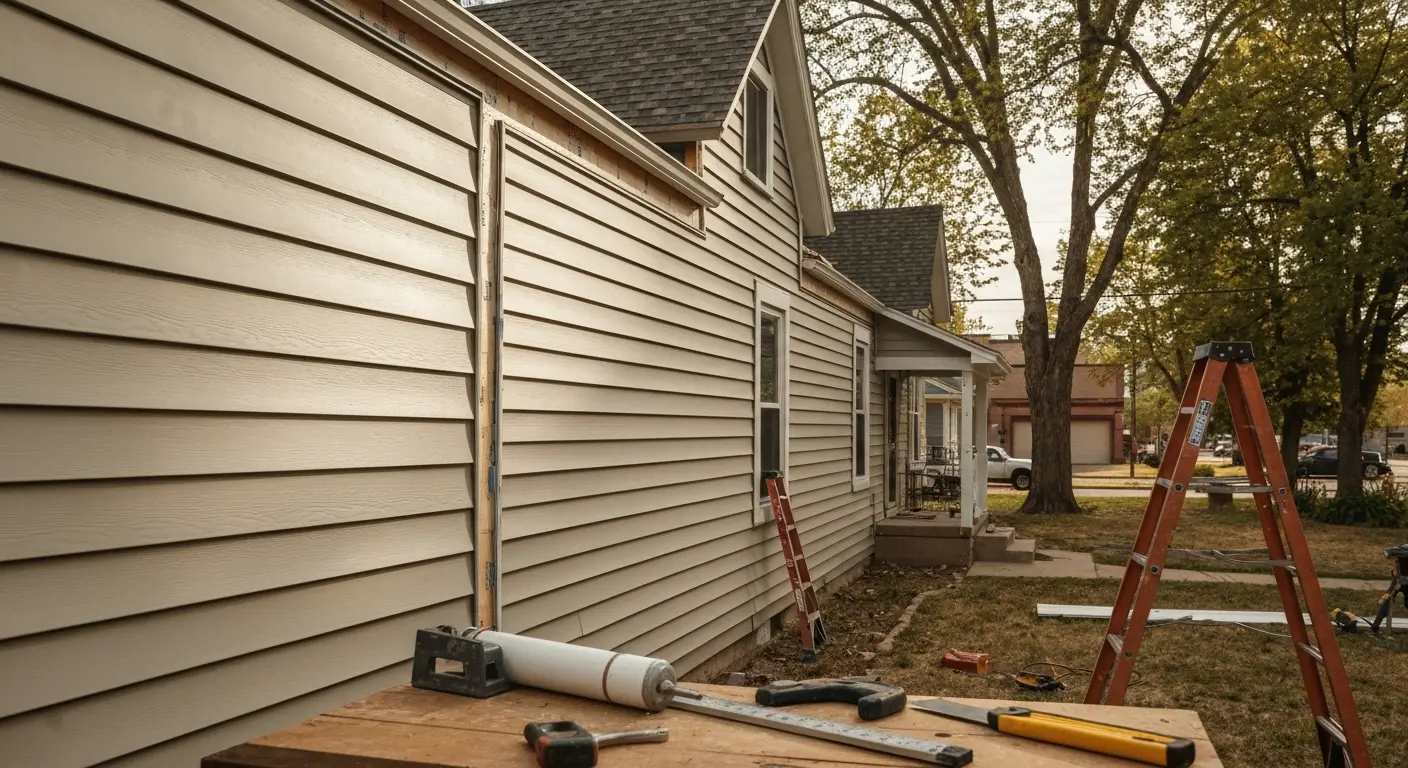 Siding installation project