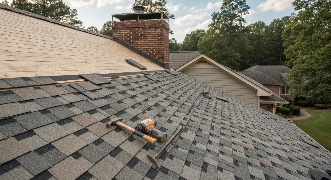 Shingle repair in Woodstock