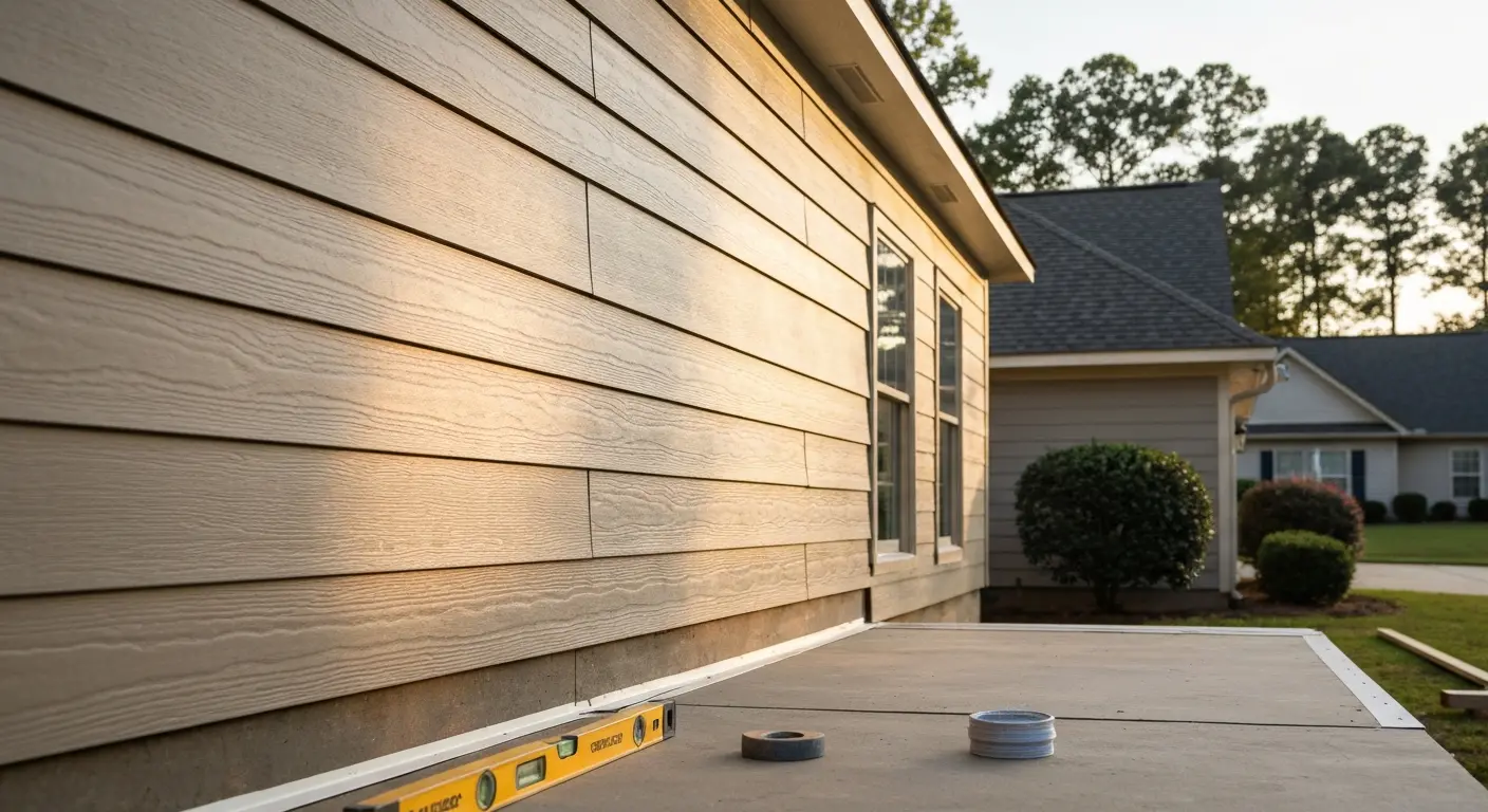 Siding installation project