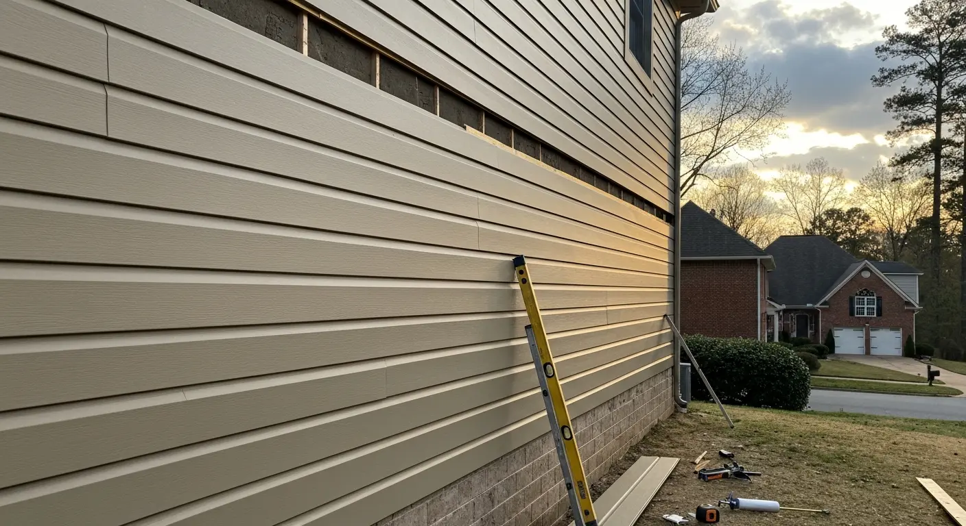 Siding installation project