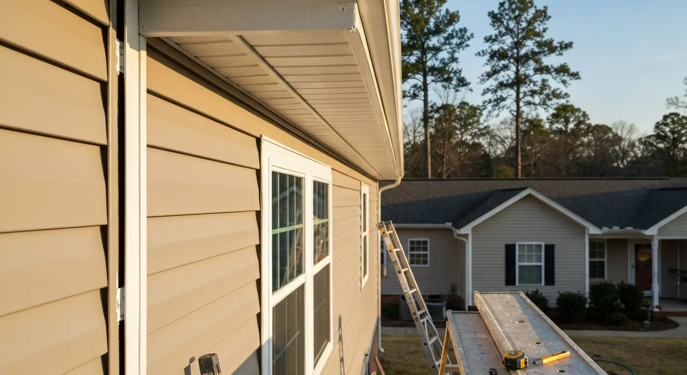 Siding installation work