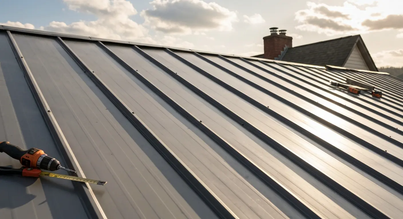 Metal roof installation