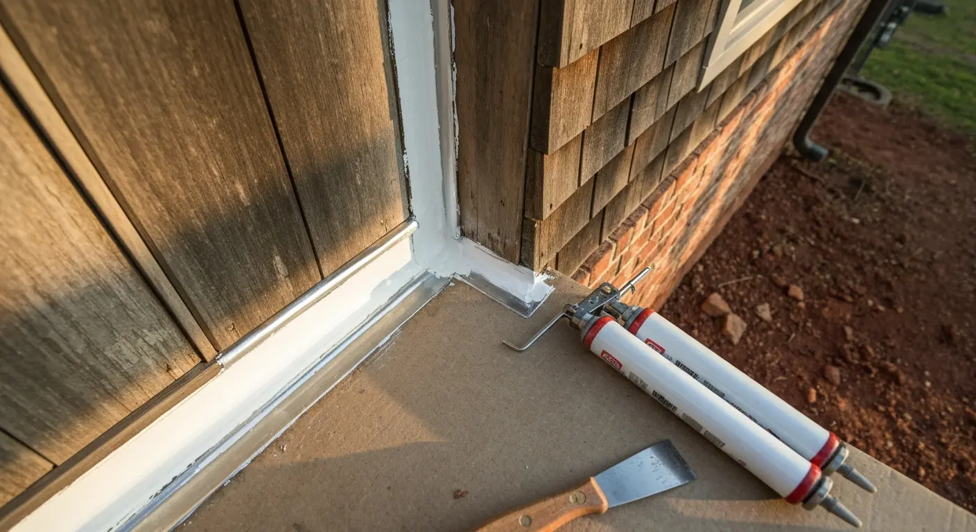 Flashing repair work