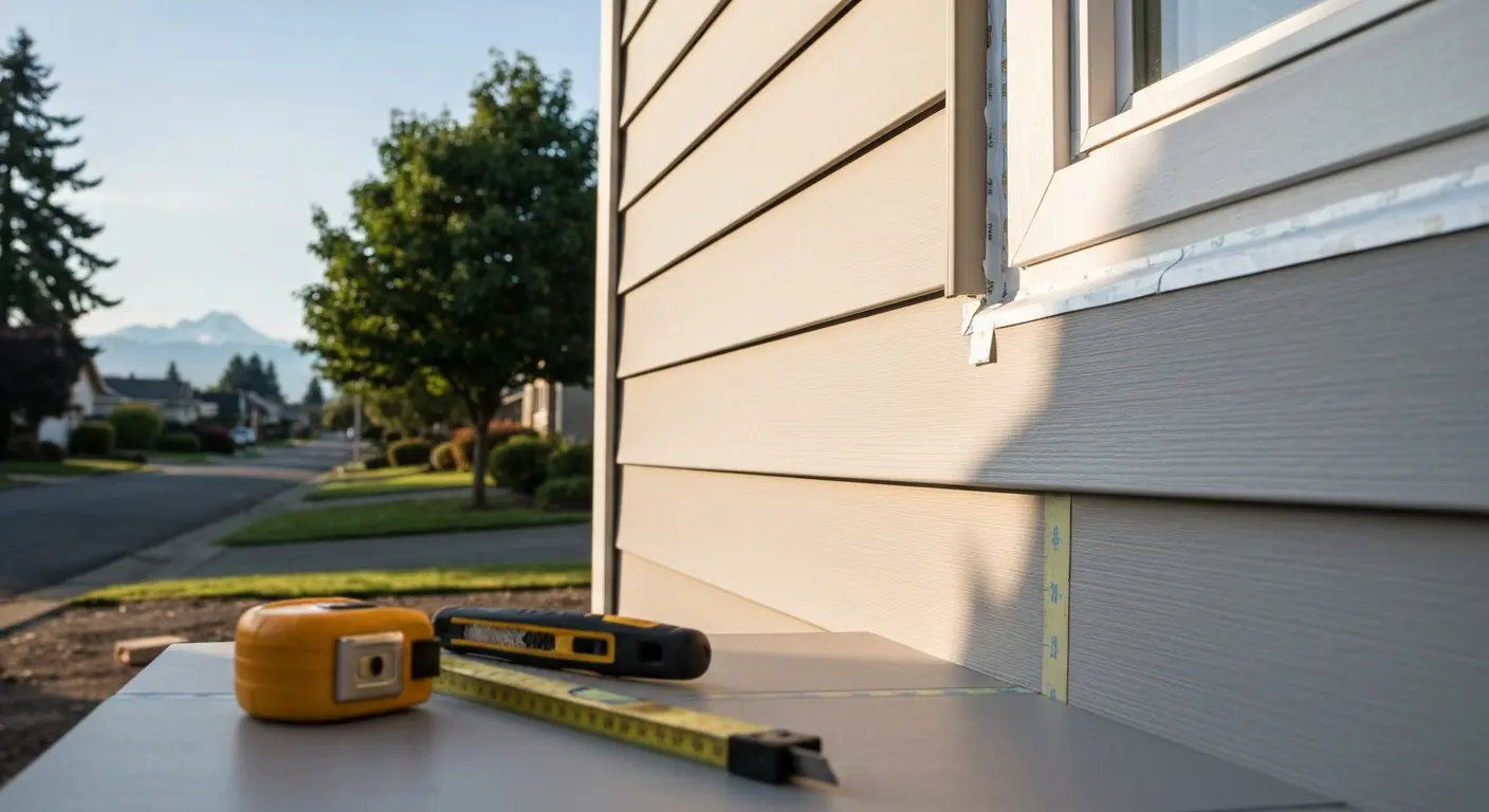 Siding installation project