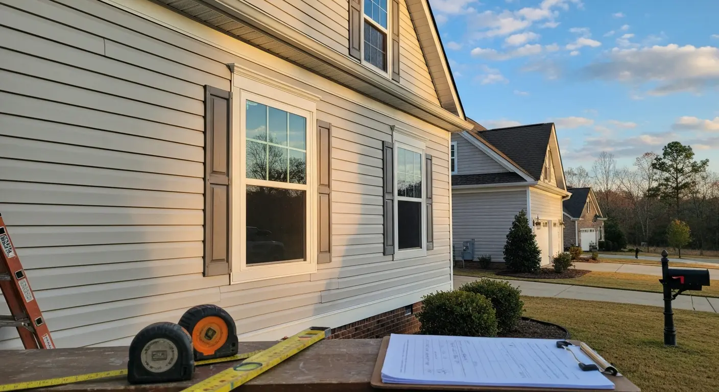 Exterior home makeover with new siding and trim