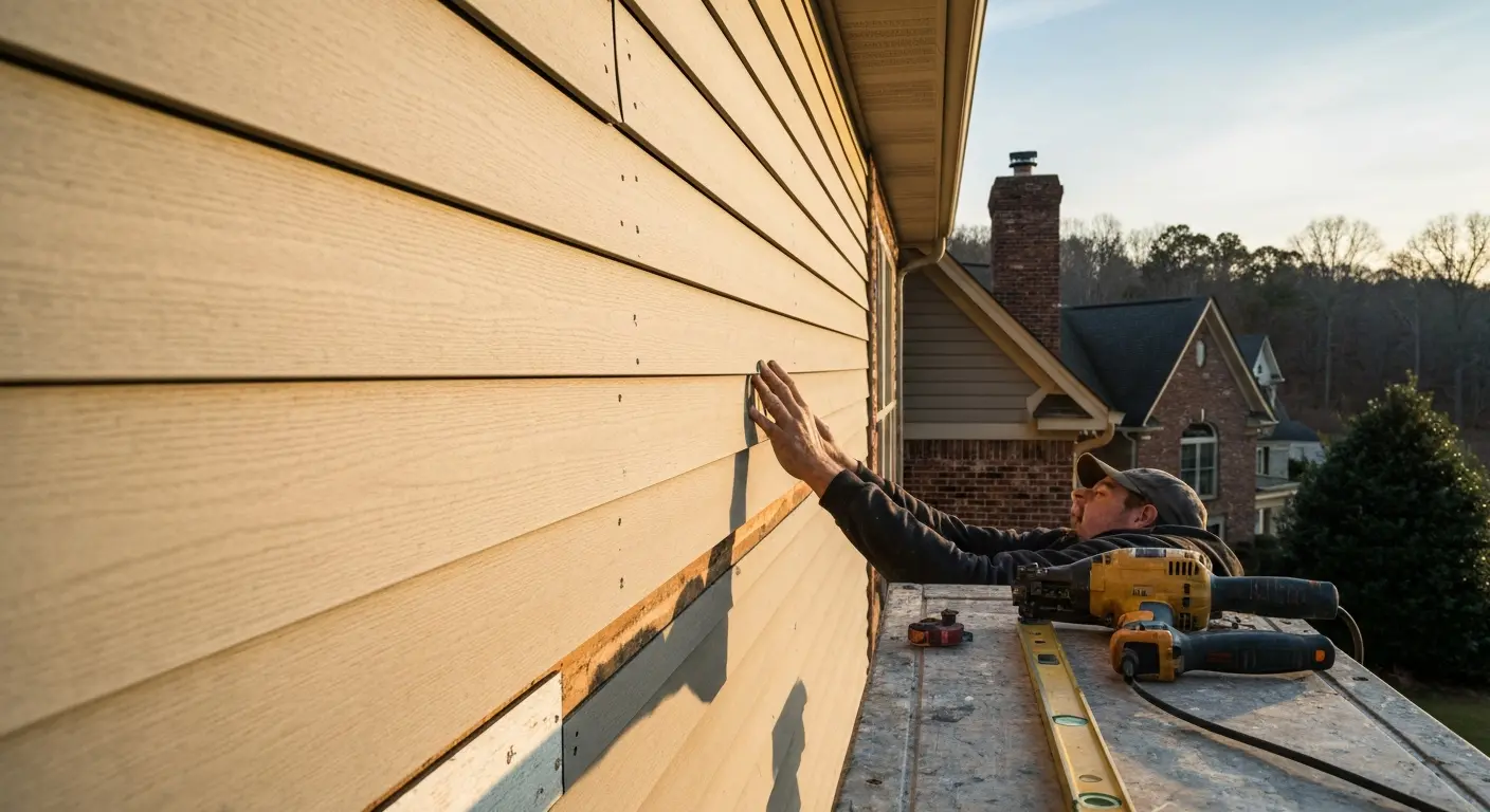 Siding repair work