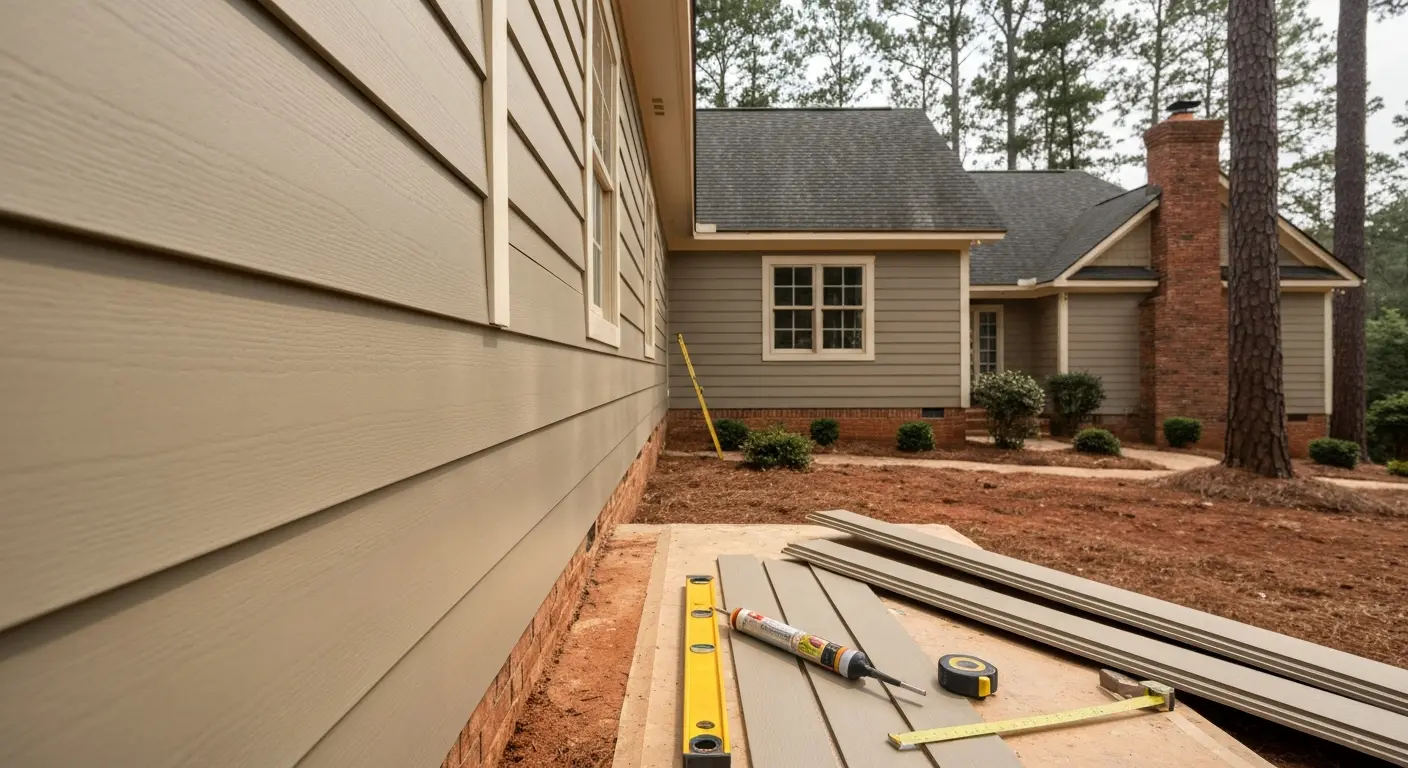Siding installation project