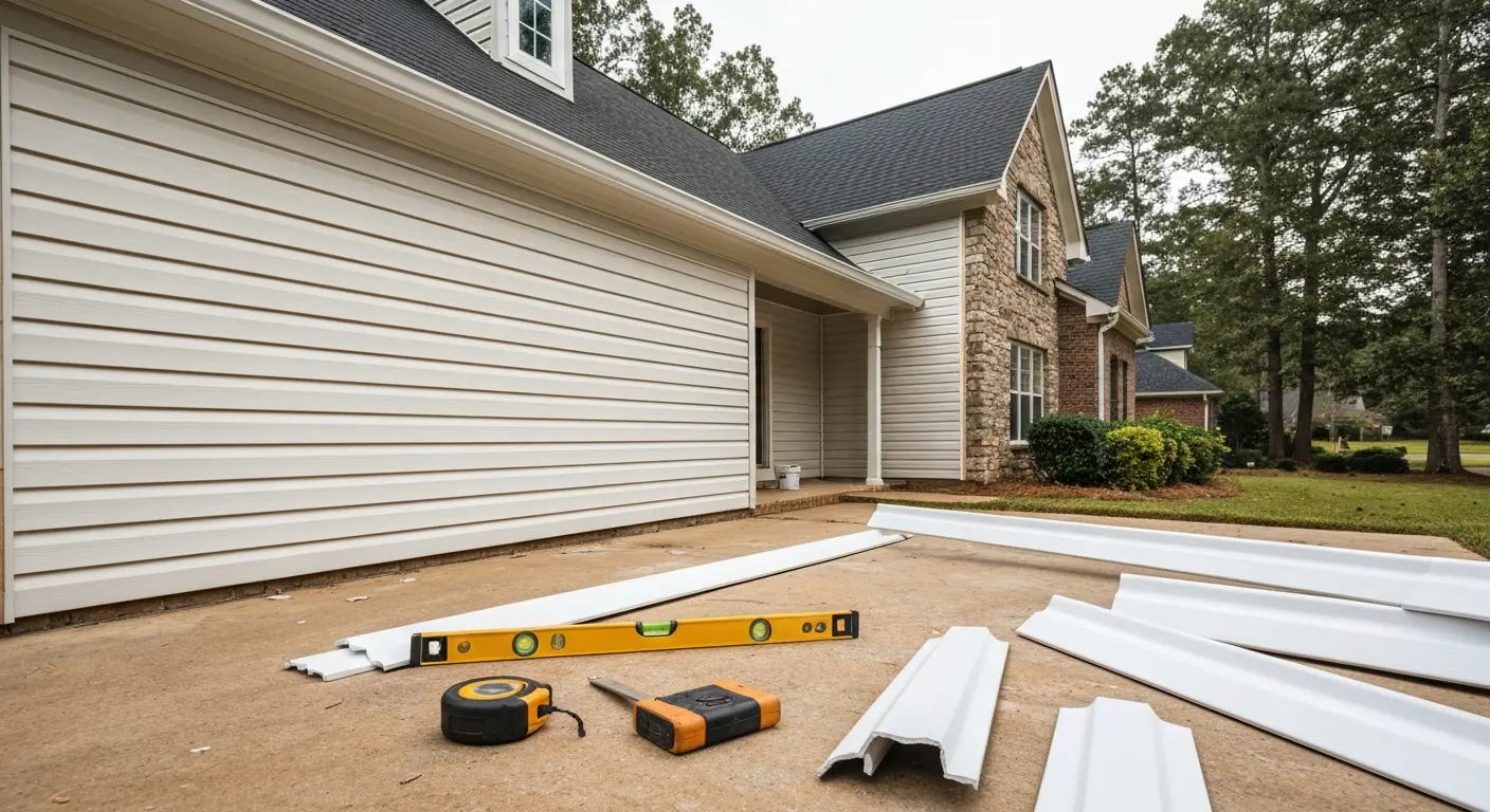 Siding installation project