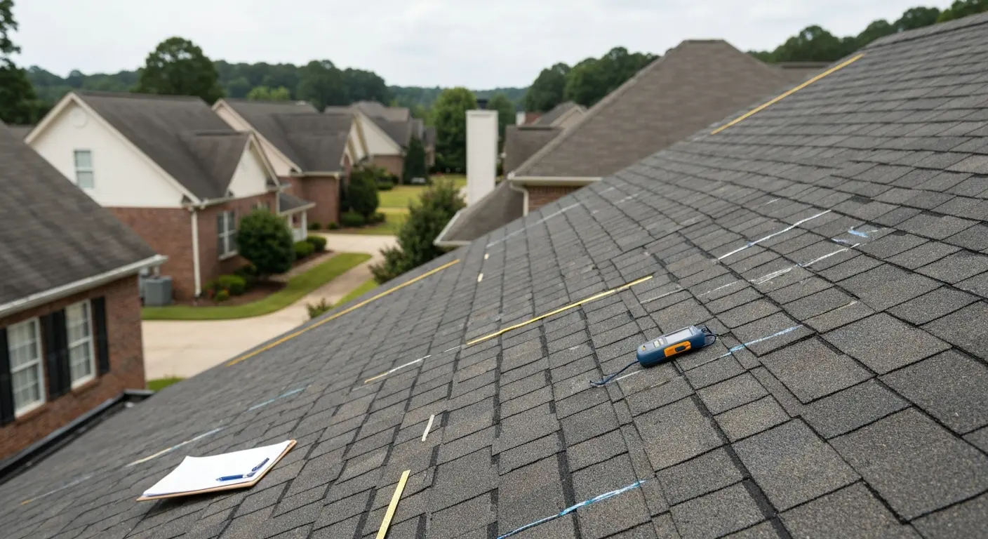 Storm damage roof inspection