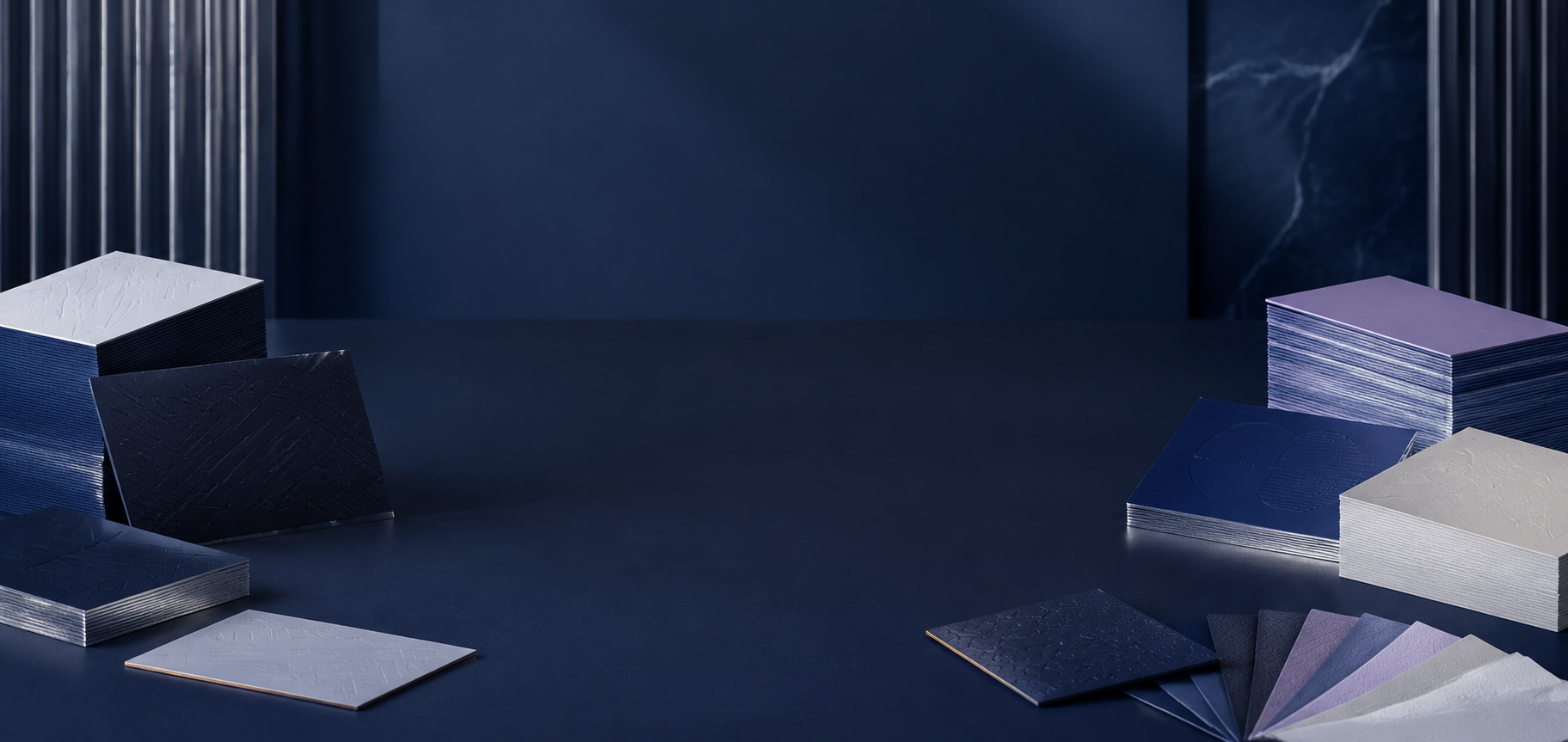 Premium business card materials and print finishes