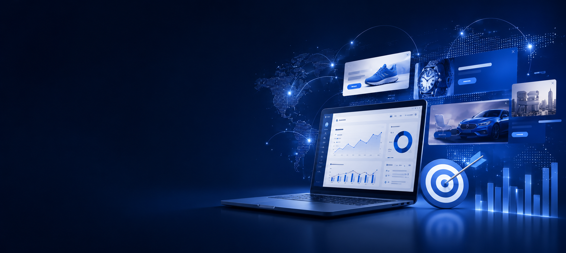 Digital banner advertising campaign creative and analytics