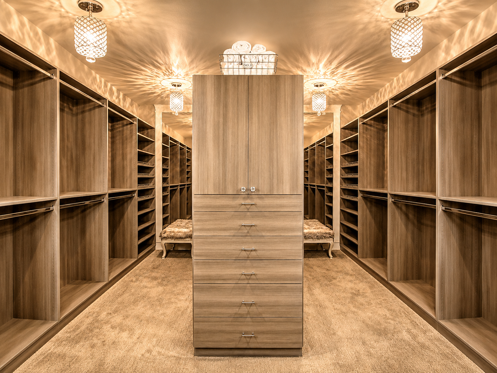Custom closet storage system