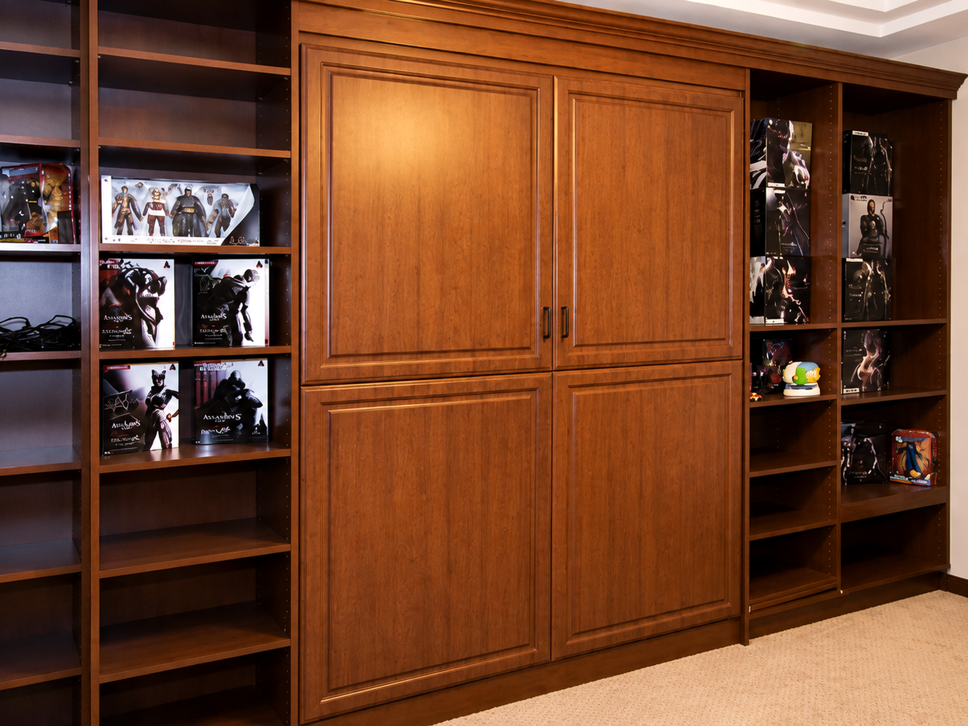 Custom Murphy bed wall system