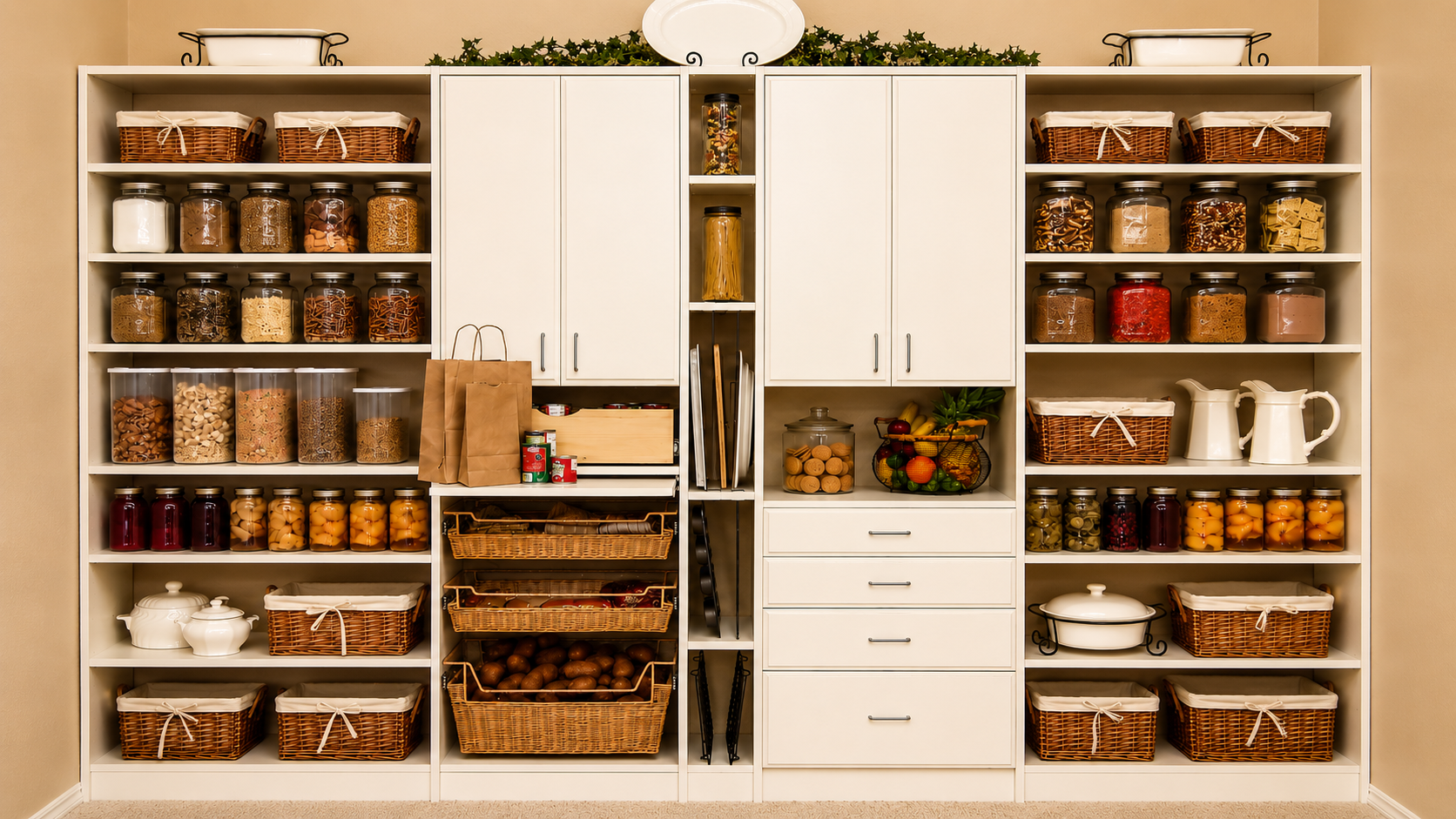 Custom pantry by All City Closet Co.