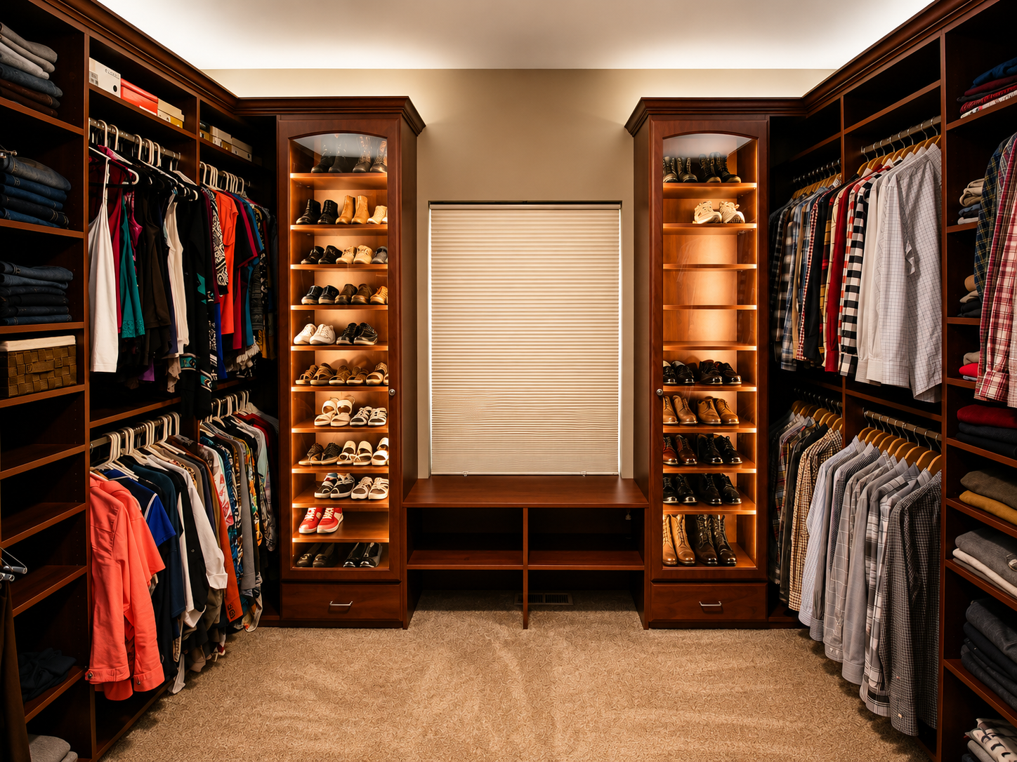 Luxury custom walk-in closet