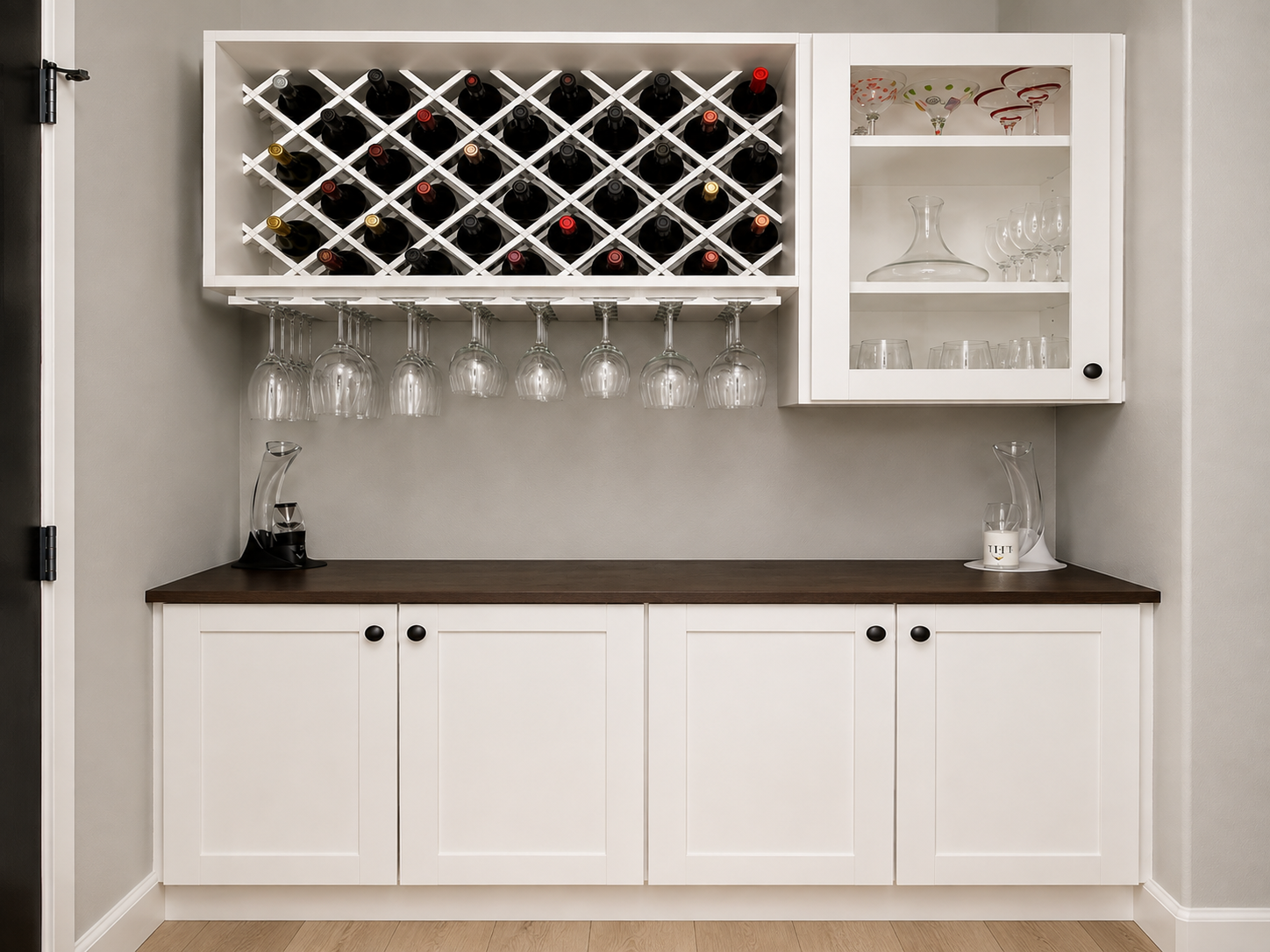 Custom laundry cabinetry and functional storage