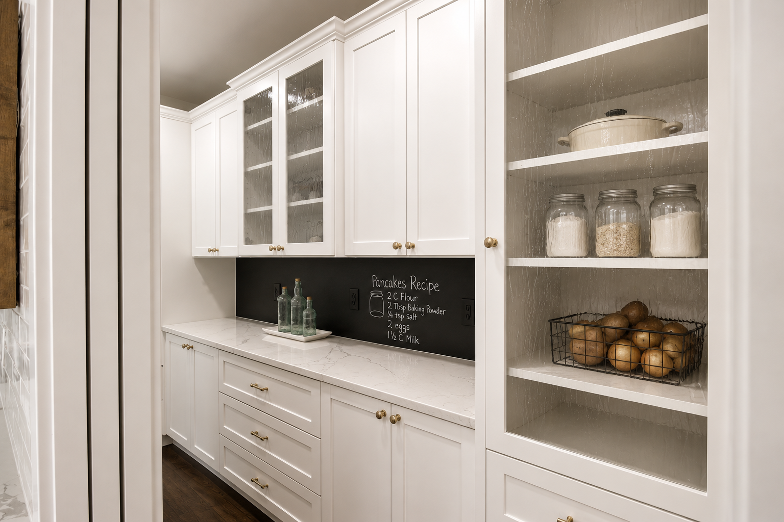 Custom pantry storage designed for organization