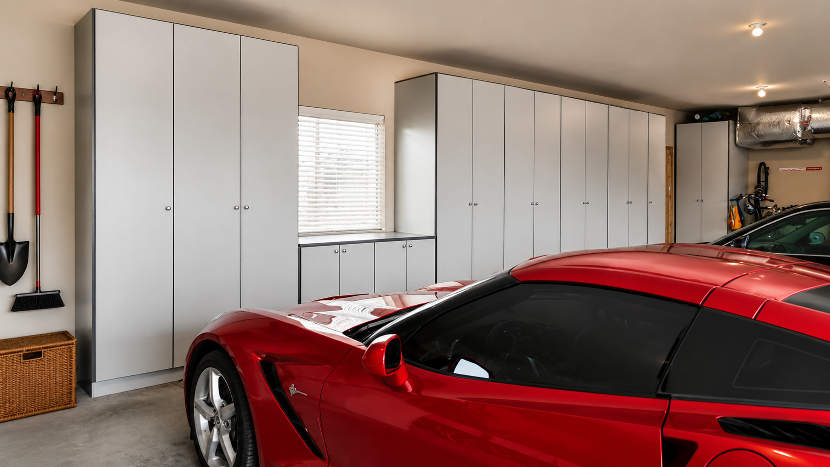 Wide custom garage storage project