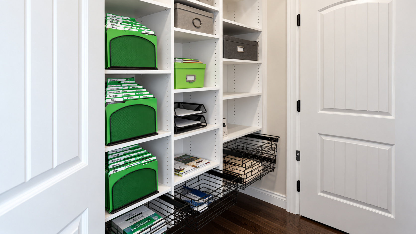 Finished custom craft room installation