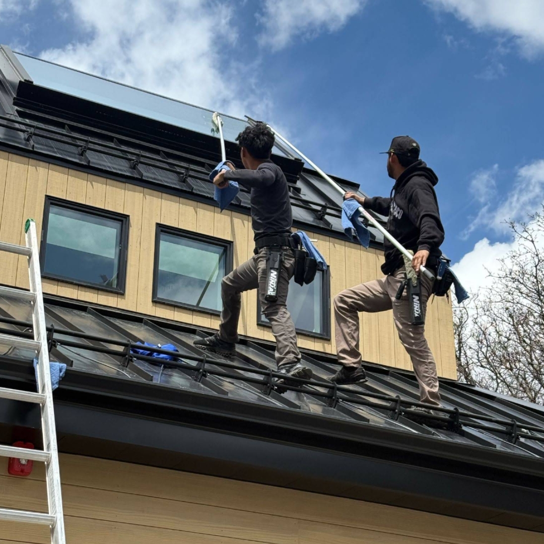 Professional solar panel cleaning service by Pro Clean Services in Colorado Aspen