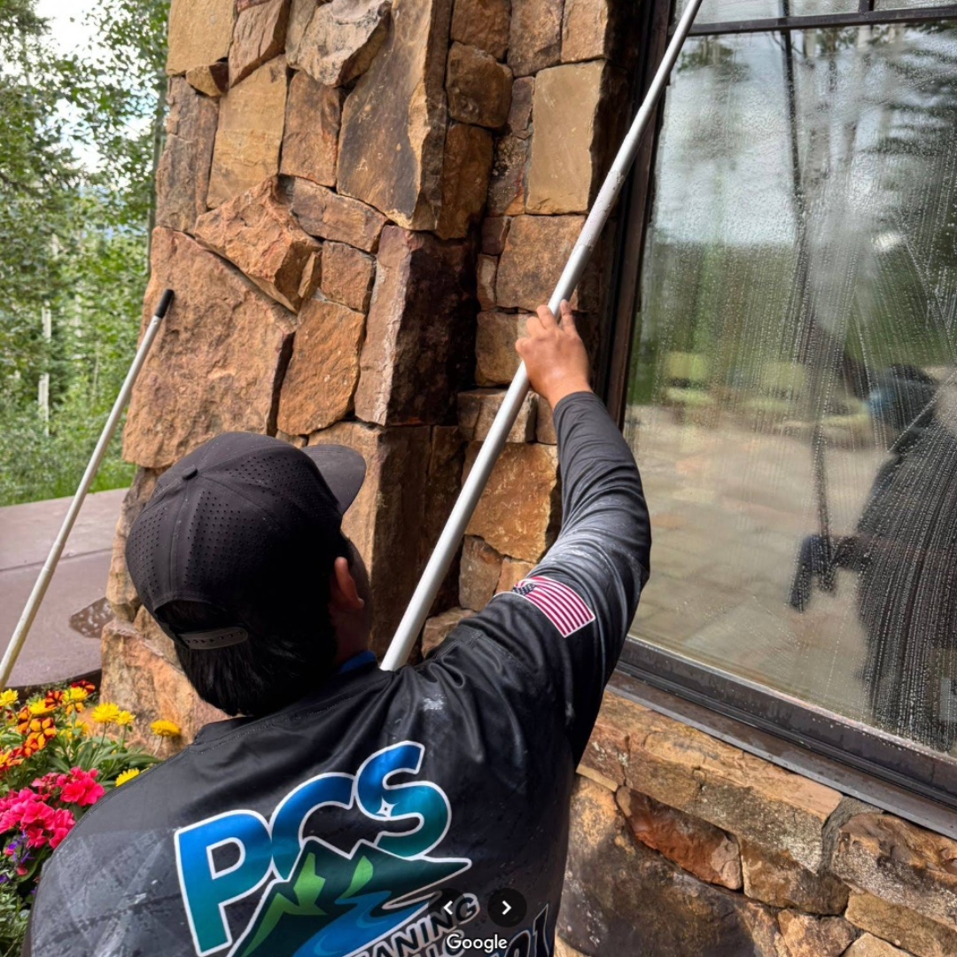 Professional window cleaning service by Pro Clean Services in Aspen