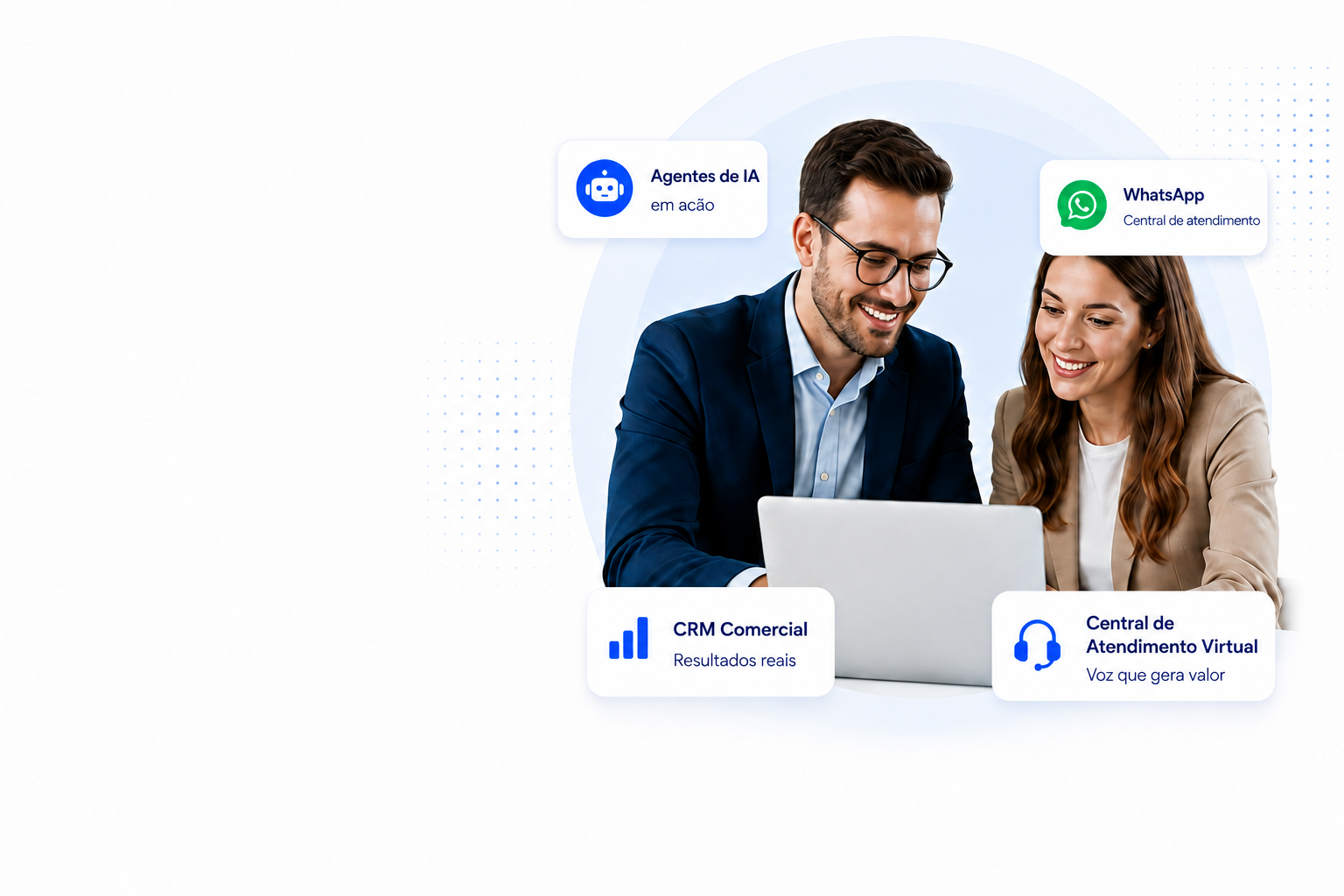 Equipe trabalhando com soluções CIMA AI