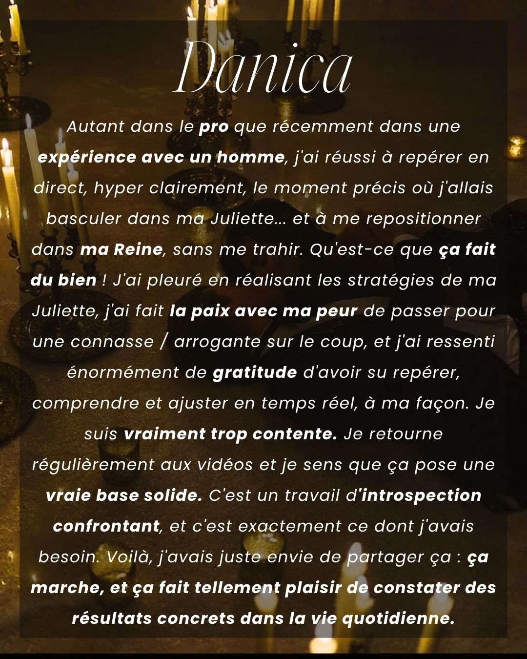 Témoignage d'une élève de La Partenaire Sacrée