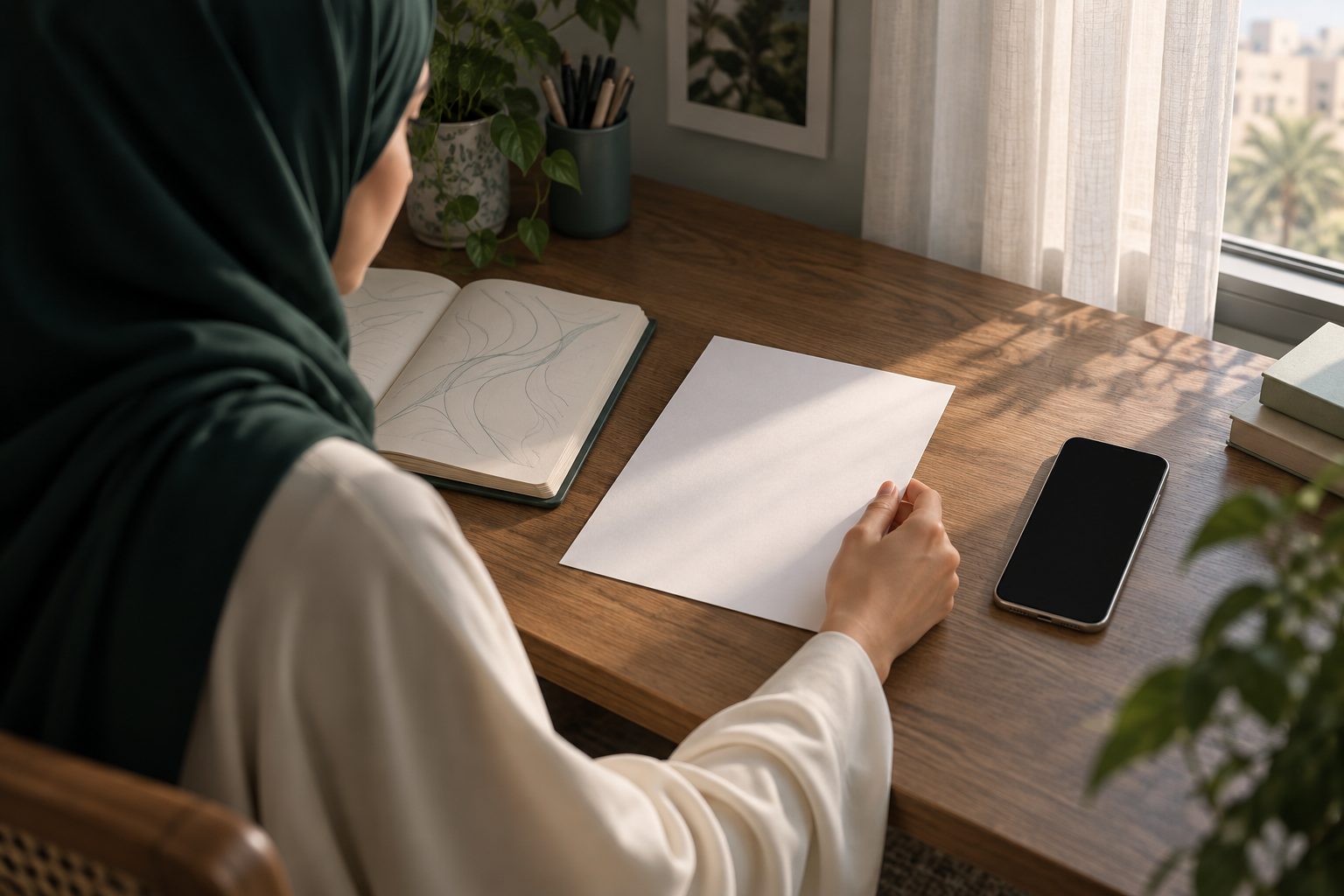 التردد بين إبقاء الفكرة في الدفتر ومشاركتها مع الآخرين.