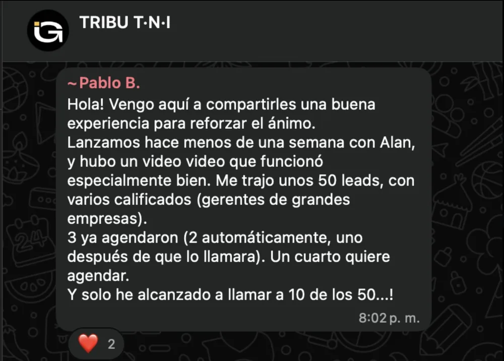 Mensaje de Pablo Beytía
